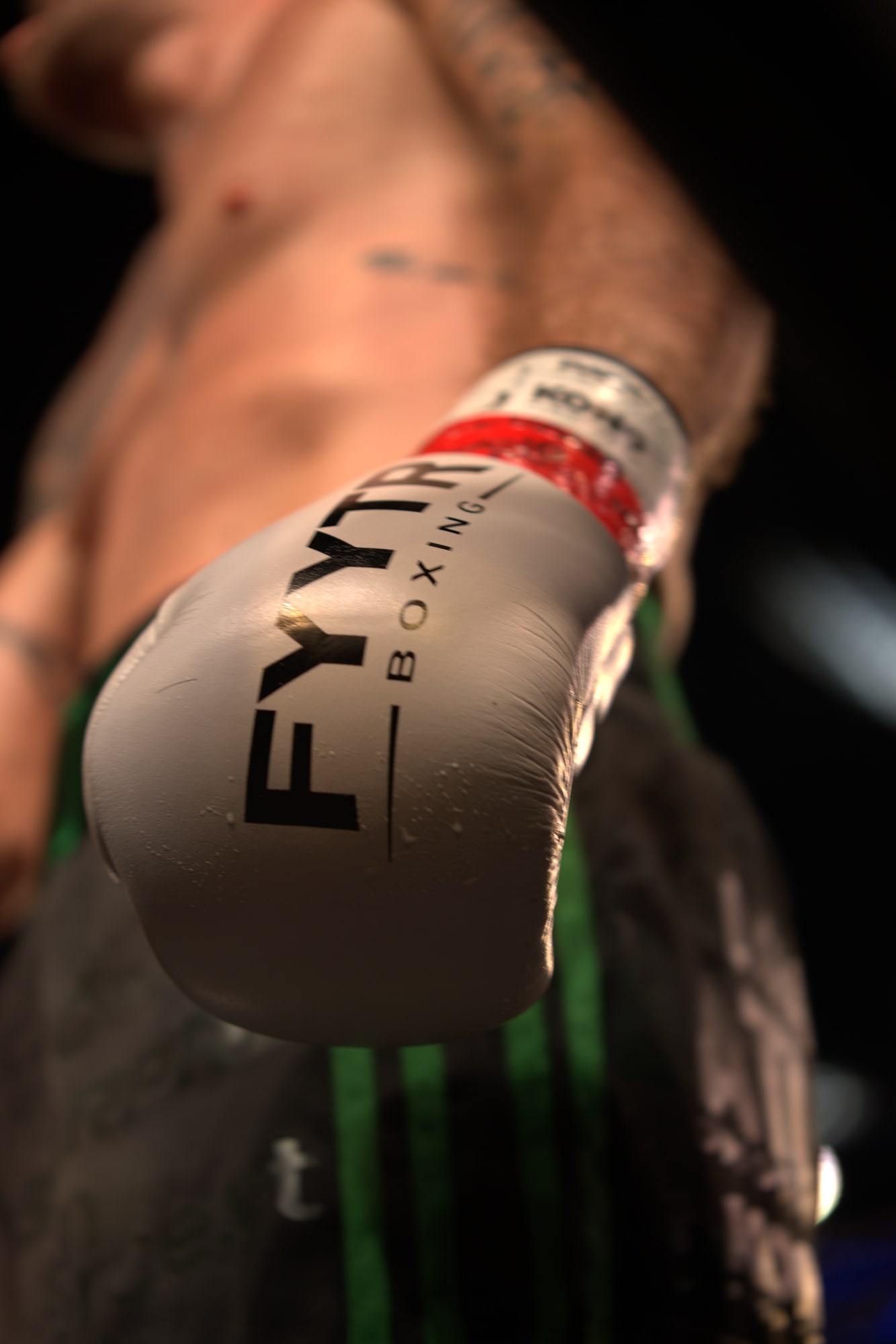A worn pair of boxing gloves after months of training