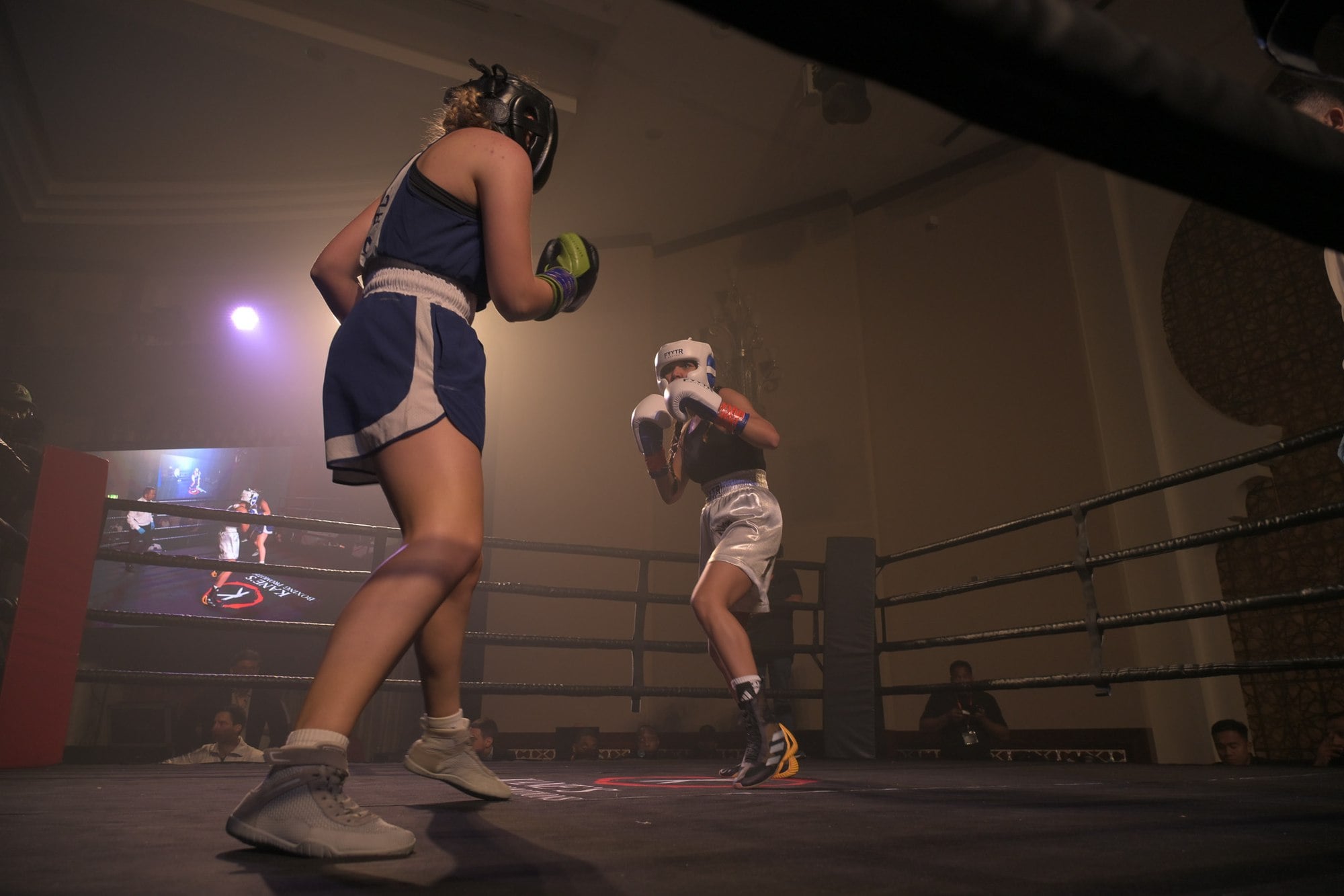 An amateur boxing bout at a UAE event