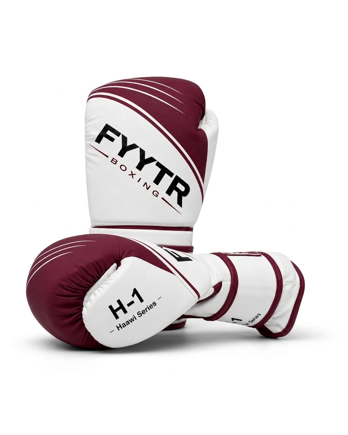 Haawi H-1 training gloves in burgundy and white